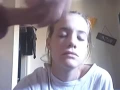 A lovely, unprofessional, and passionate on-cam oral treatment for my girlfriend with the golden hair